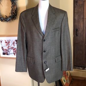 ANDREW FEZZA NY sz 40R Lambswool Blazer Plaid $399